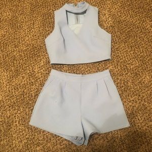 Powder blue two piece